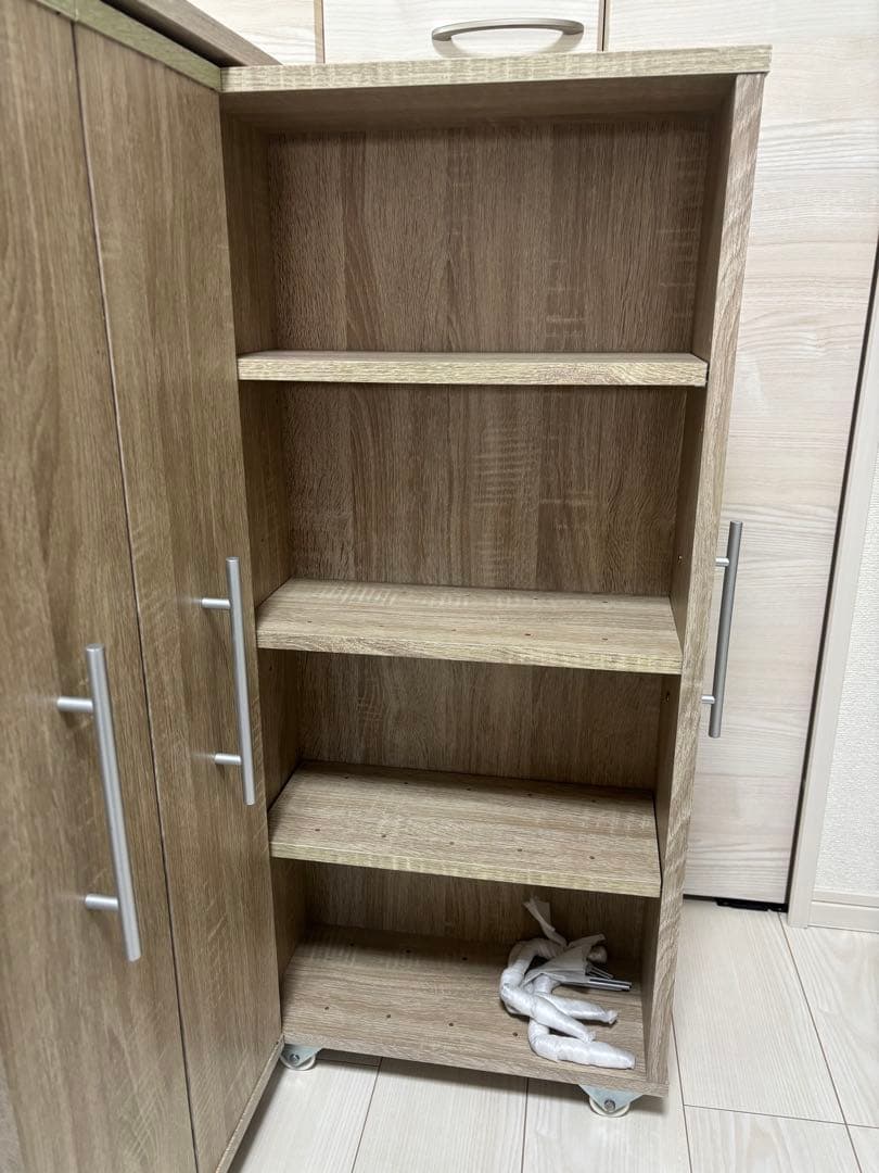 オーク 3扉収納キャビネット