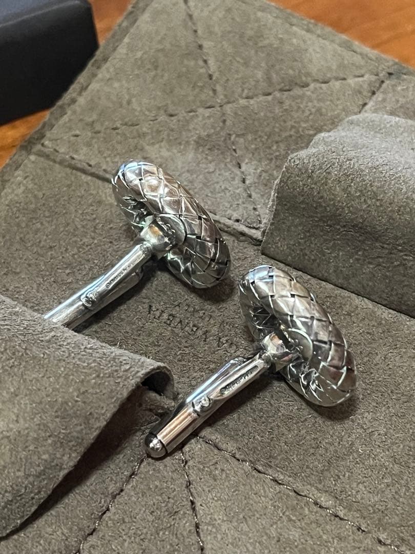 ボッテガ カフリンクス イントレチャート SV925 財布 カフス 美品 トート