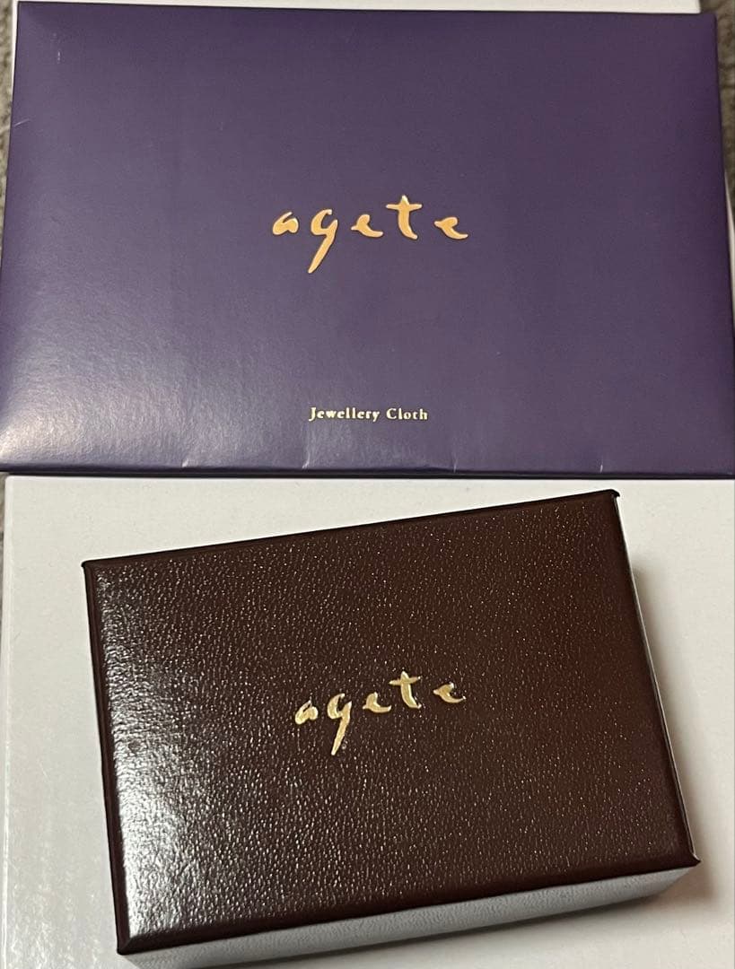 agete 10K ゴールドネックレス 箱付き