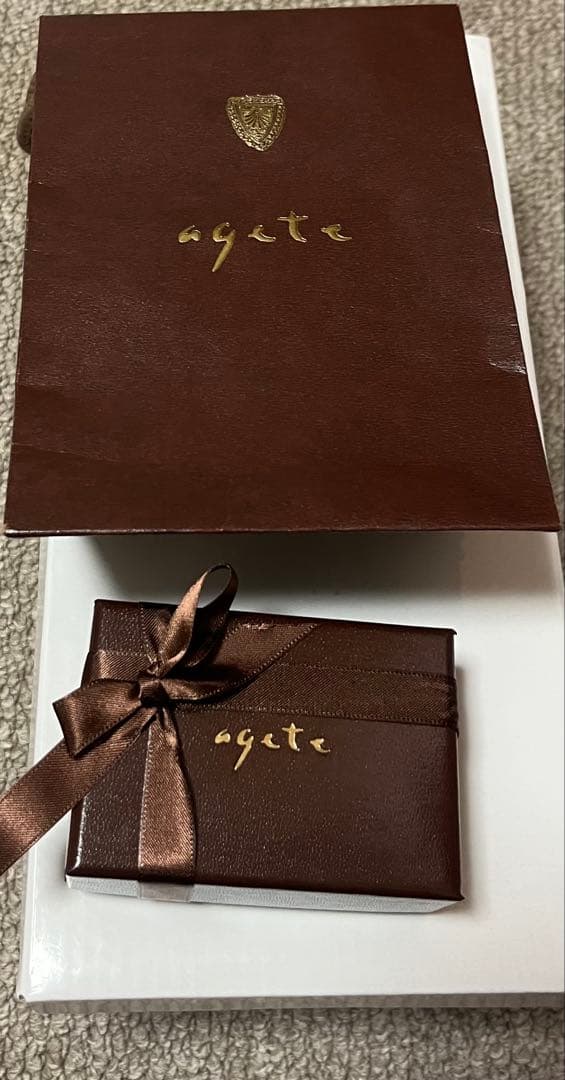 agete 10K ゴールドネックレス 箱付き