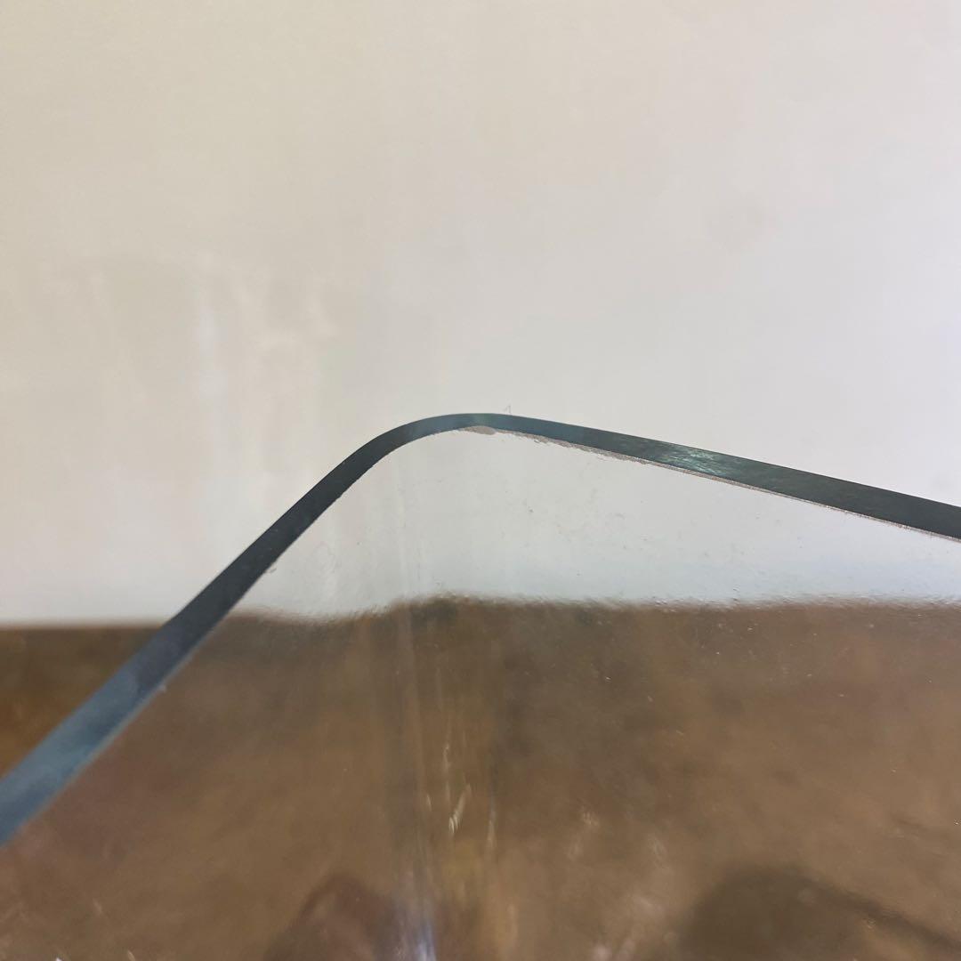 古いガラスのうつわ と 三つ脚金属器 二点セット 古道具