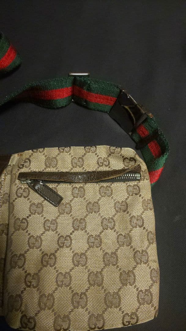 美品　グッチ　CG キャンパス　ウエストポーチ　ボディバッグ※要確認