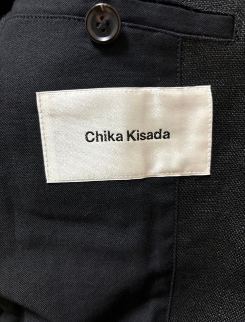 Chika Kisada 黒 テーラードジャケット　リネン