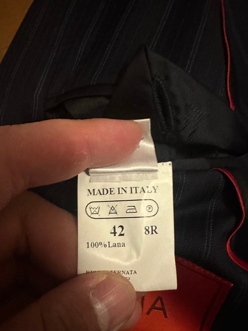 イザイア⭐️現行‼️未使用級‼️42⭐️ネイビーストライプ⭐️セットアップ‼️定価40万