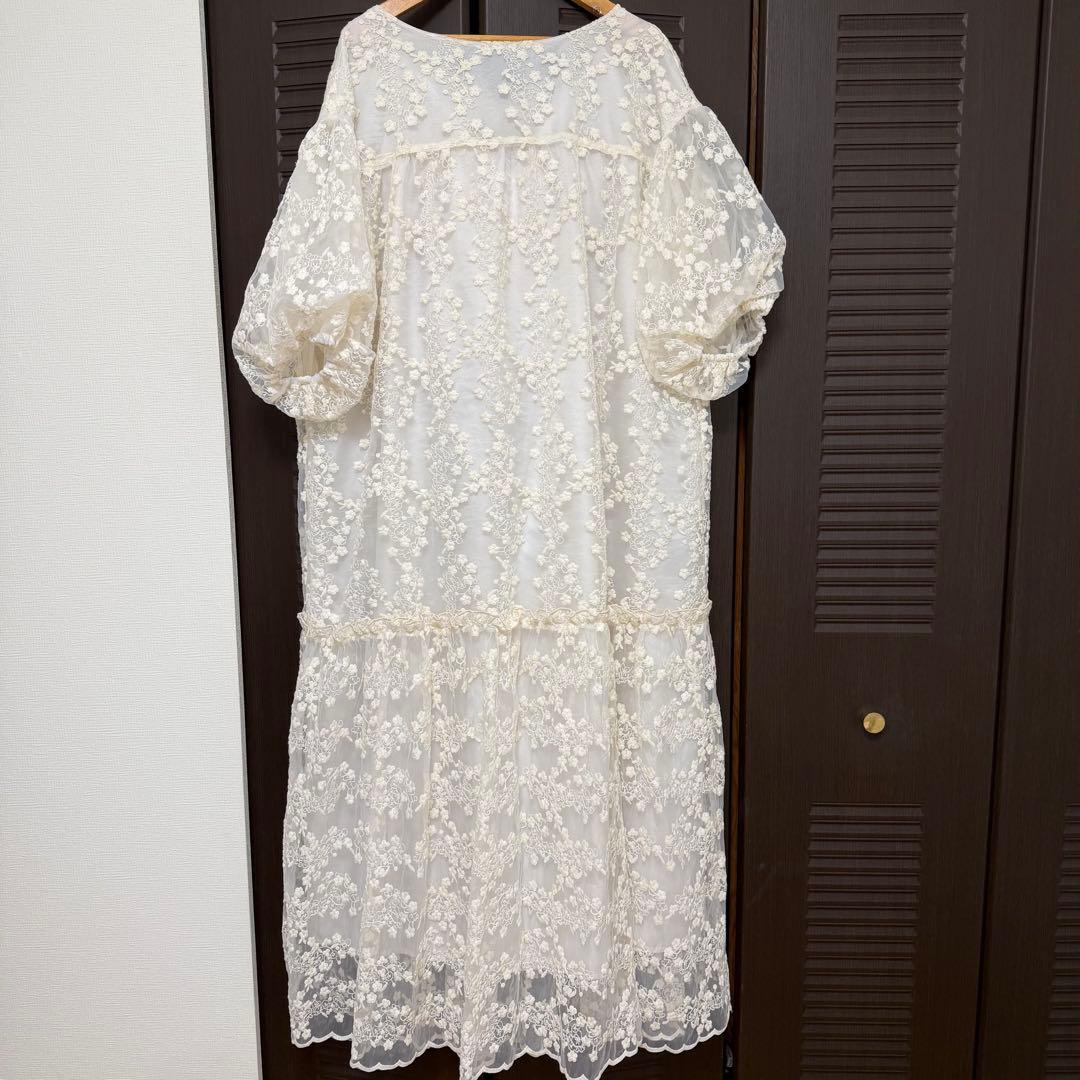 yourmleバックリボンフラワージャガードワンピース