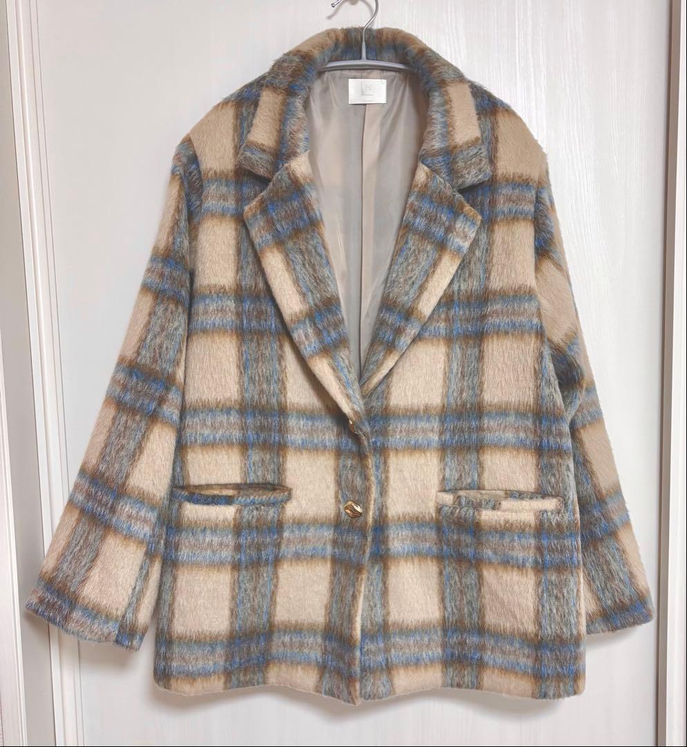 loin nuit シャギーコート　テーラードジャケット