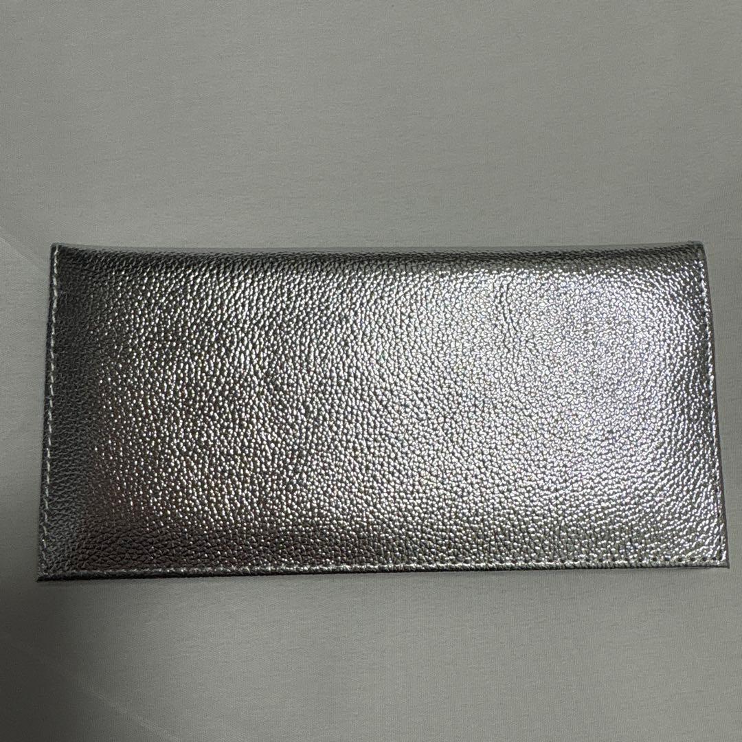 【新品未使用】【皇居財布】長財布　シルバー　牛革