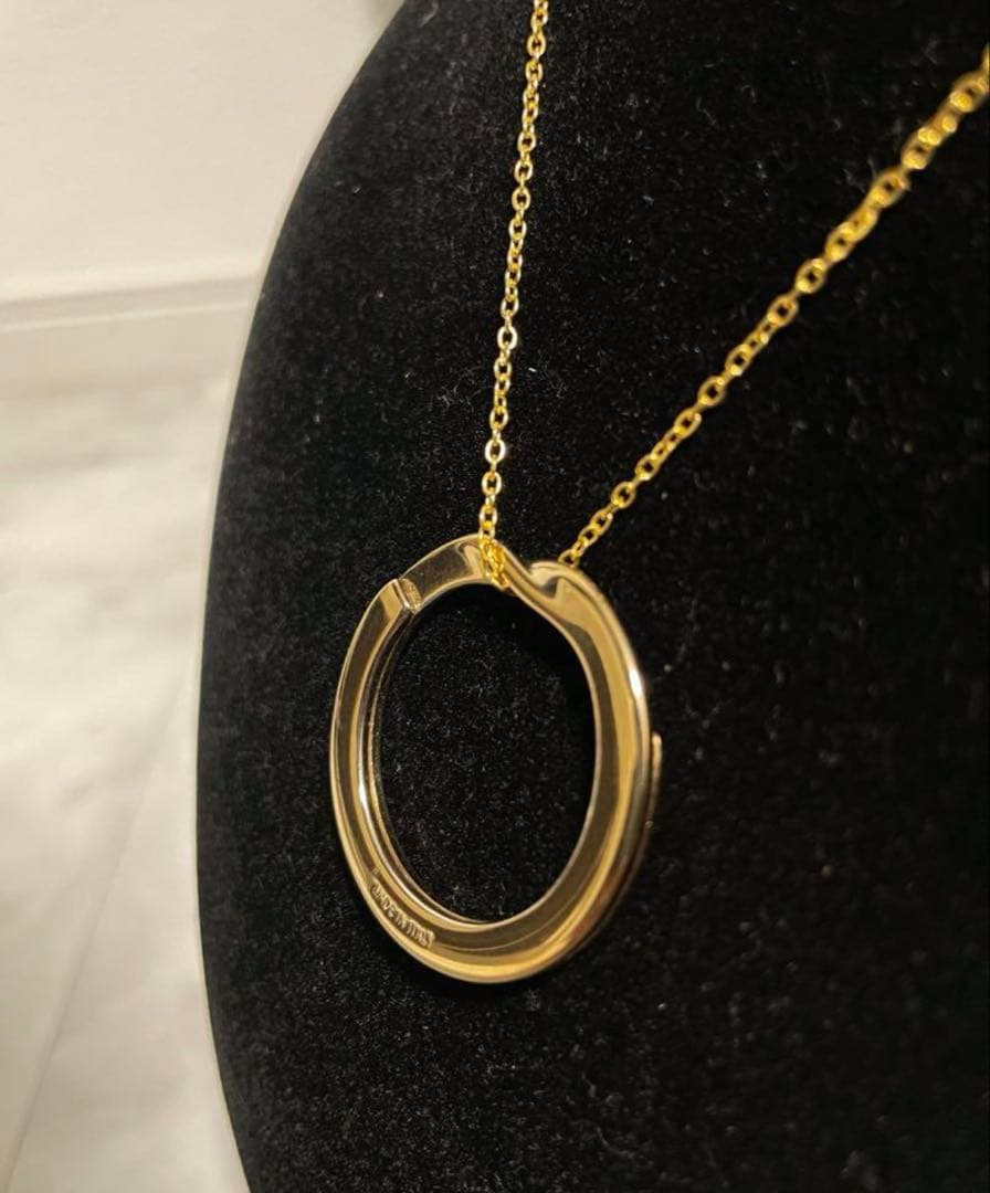 ★極美品　グッチ GUCCI リングチャームネックレス ゴールド【確実正規品】