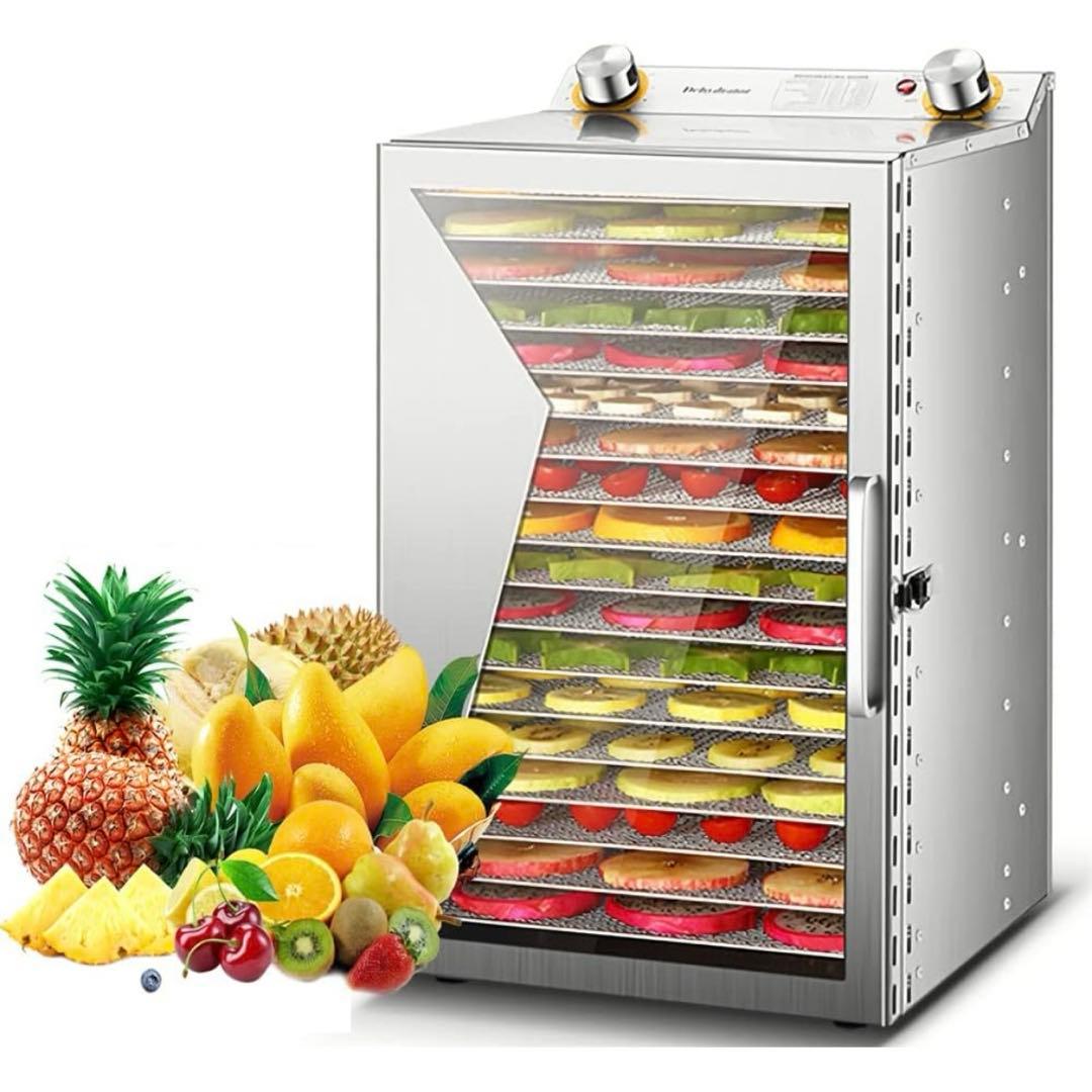 一度使用 フードドライヤー 18層 ステンレス網 食品乾燥機