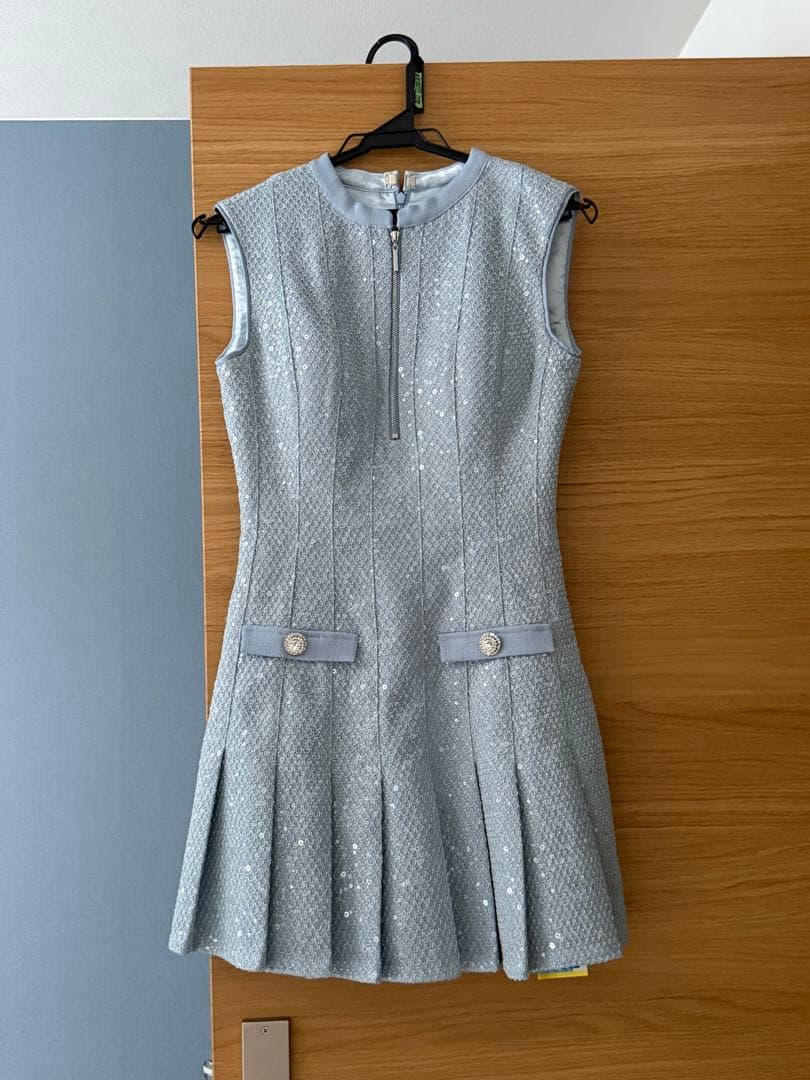 ローブドフルール　ノースリーブバストジッパースパンコールミニキャバドレス