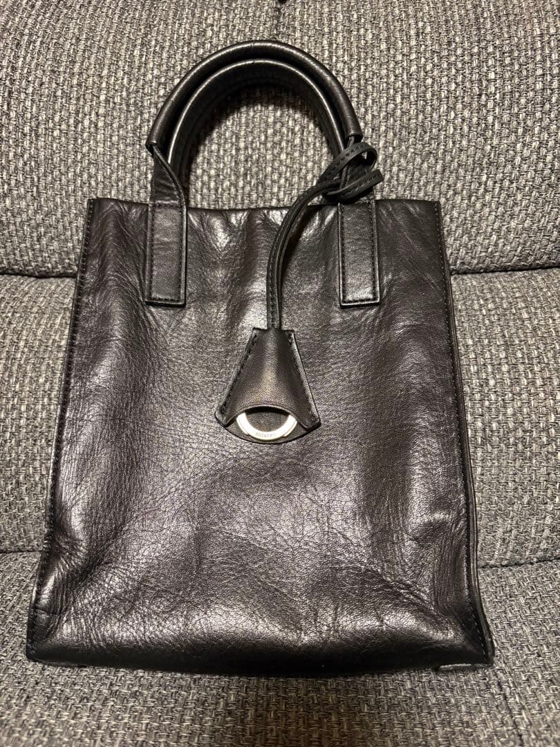 aniary 黒 レザー トートバッグ 牛皮