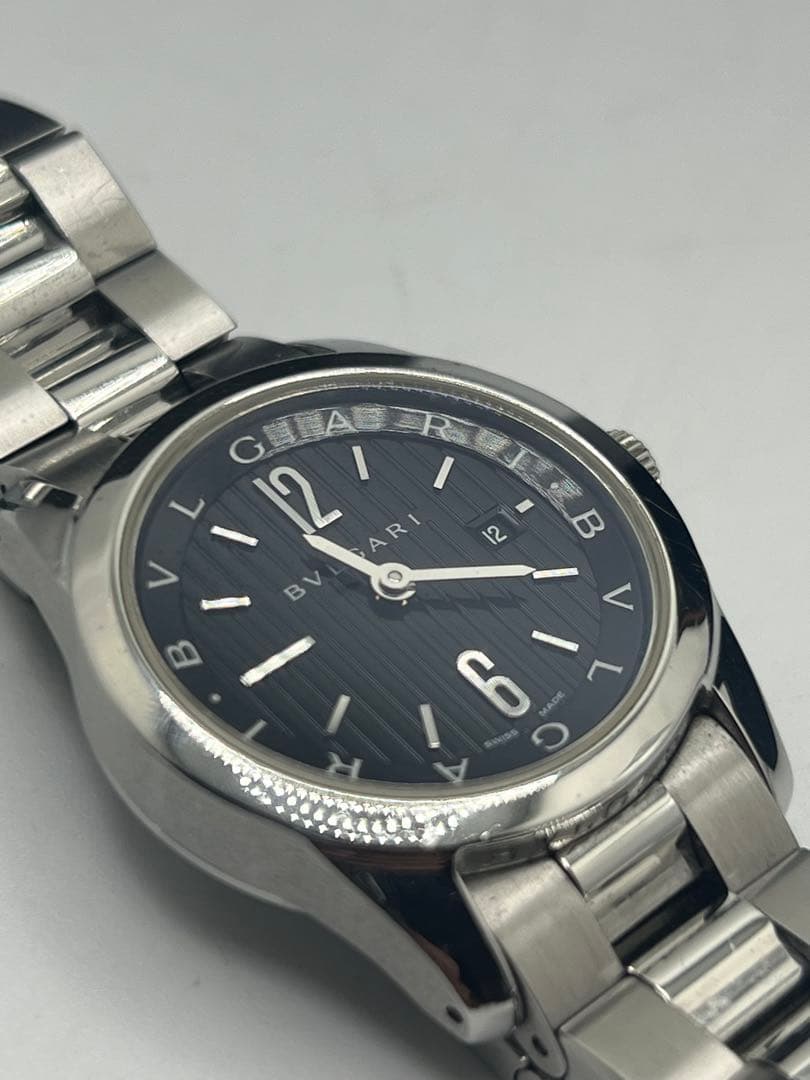 【美品】ブルガリ ソロテンポ ST30S ブラック クォーツ デイト レディース