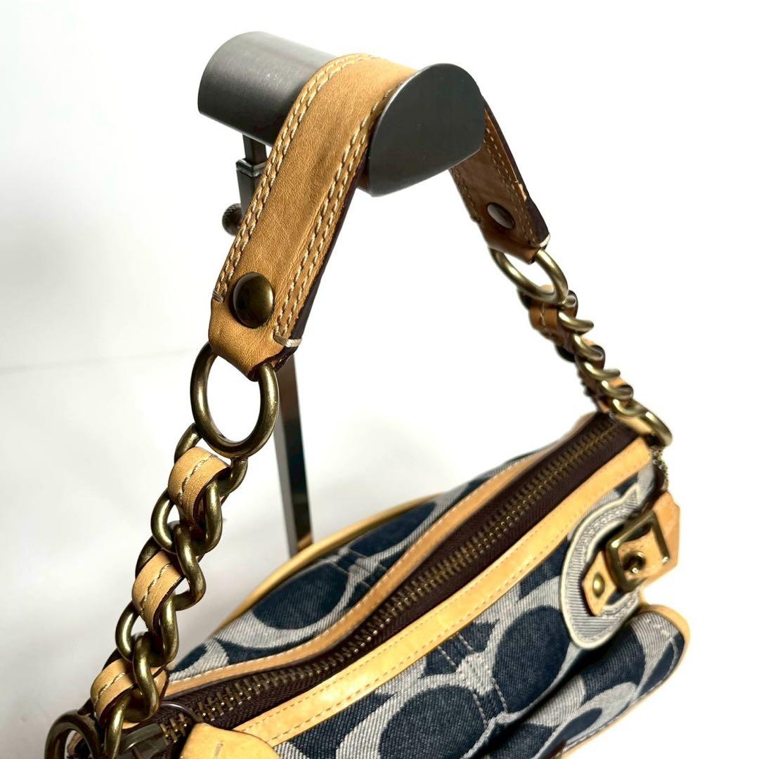 バッグ Vintage Coach Legacy Denim Turn Lock Bag