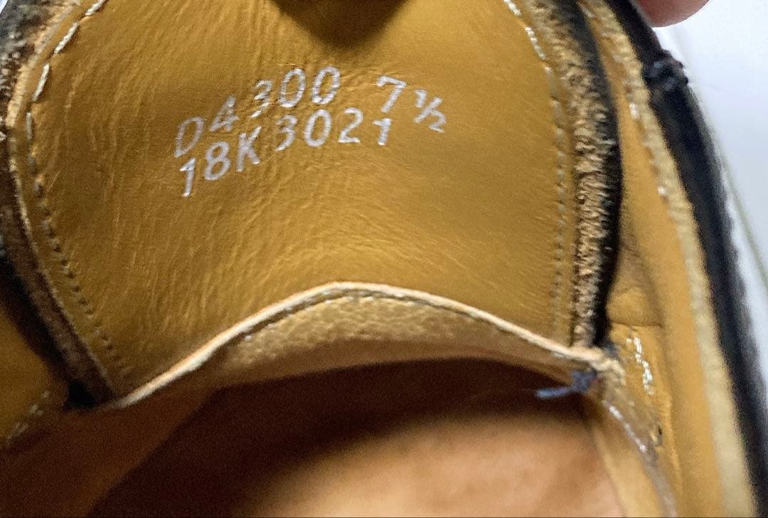 名作 Danner ダナー ポストマンシューズ D4300 ロゴ 25.5 黒