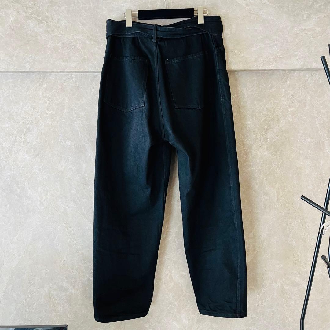 COMOLI コモリ 25AW ベルテッドデニムパンツ ブラック 3