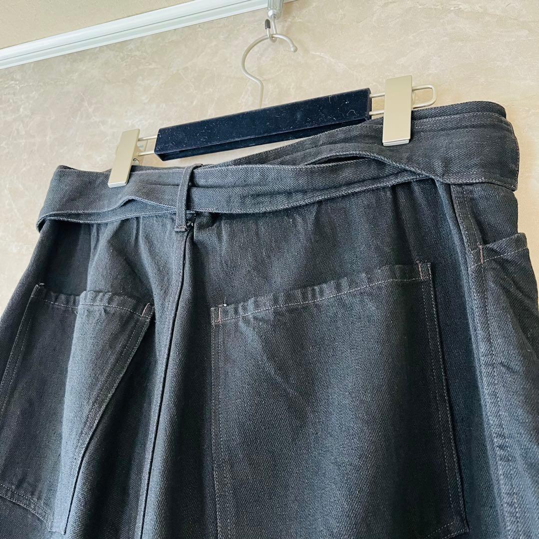 COMOLI コモリ 25AW ベルテッドデニムパンツ ブラック 3