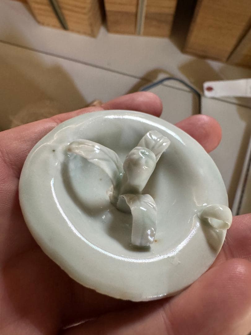 ‼️早速半額‼️リサイクルFORT‼️旧家から直送唐物④‼️中国物で青白磁共蓋水注‼️