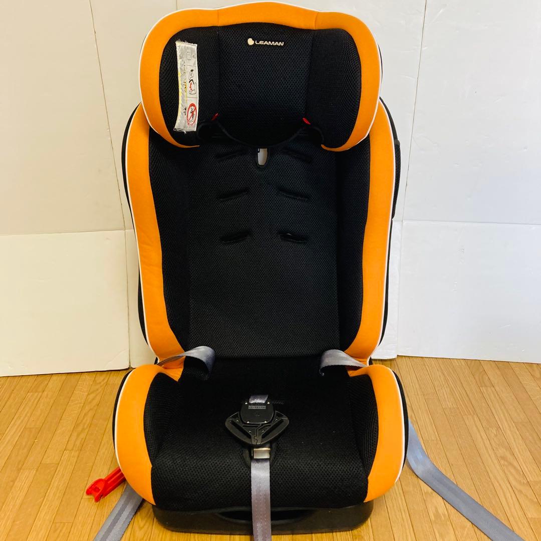 【美品】リーマン　チャイルドシート　ジュニアシート　カイナ　ブラックオレンジ