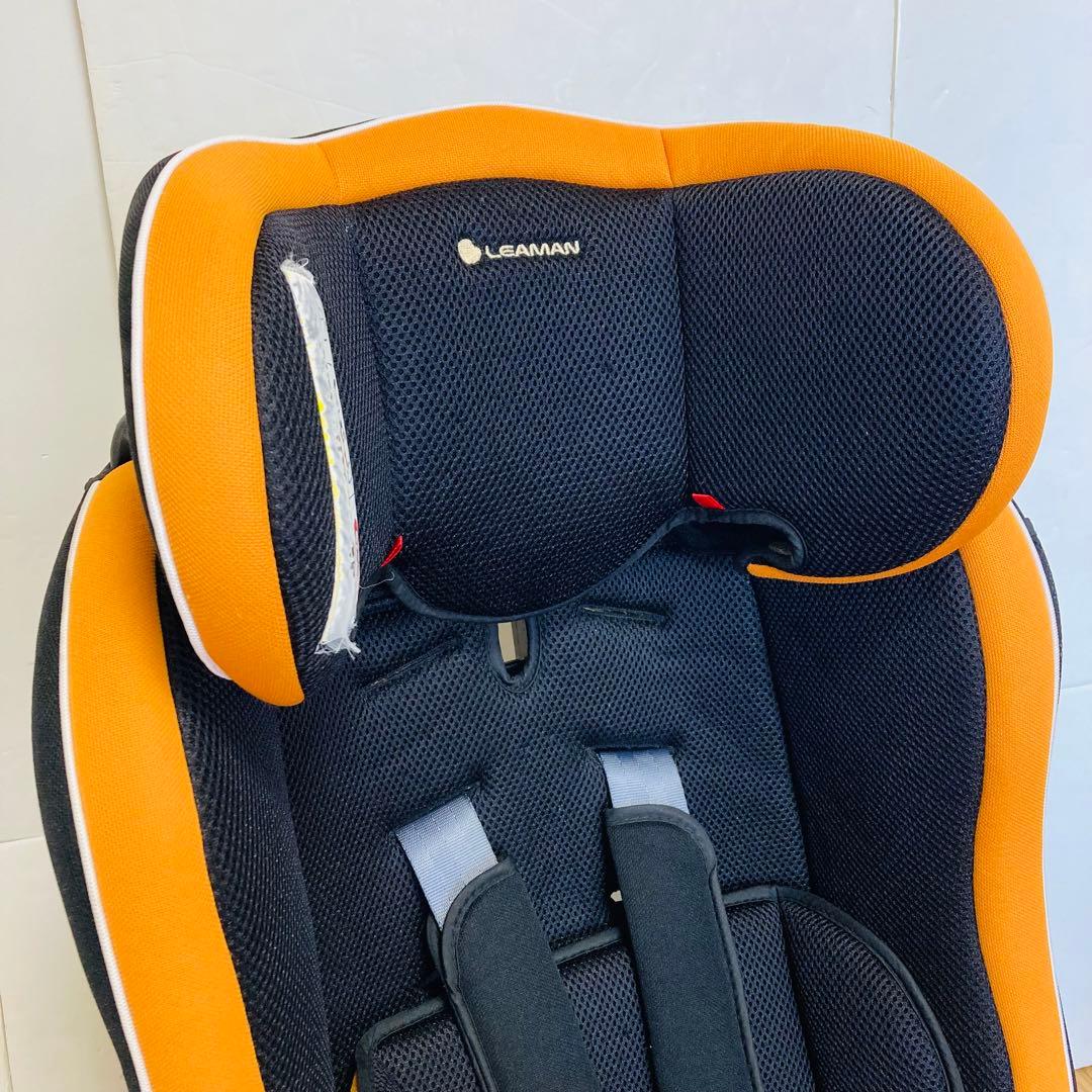 【美品】リーマン　チャイルドシート　ジュニアシート　カイナ　ブラックオレンジ