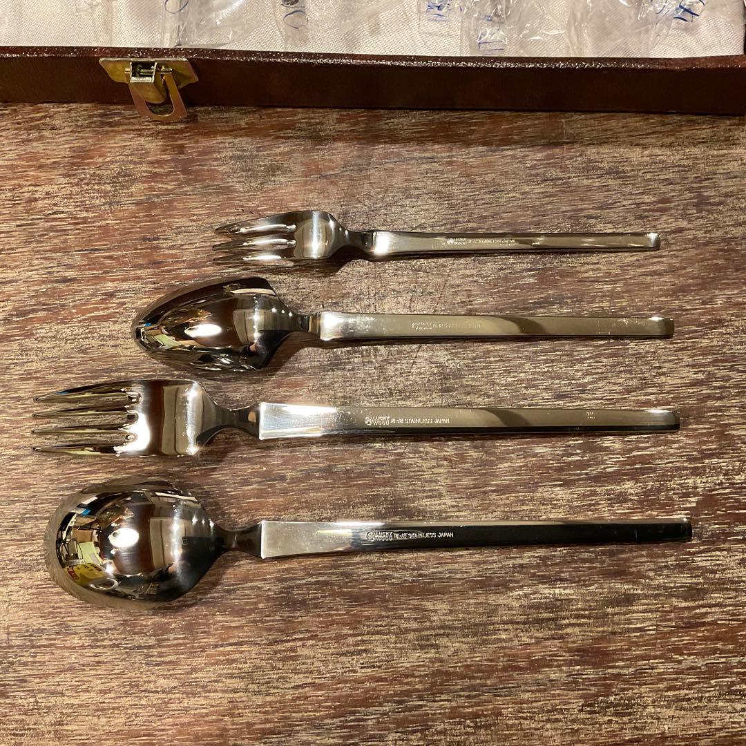 高品質！18ー12 新品 未使用 ラッキーウッド カトラリーセット 20本