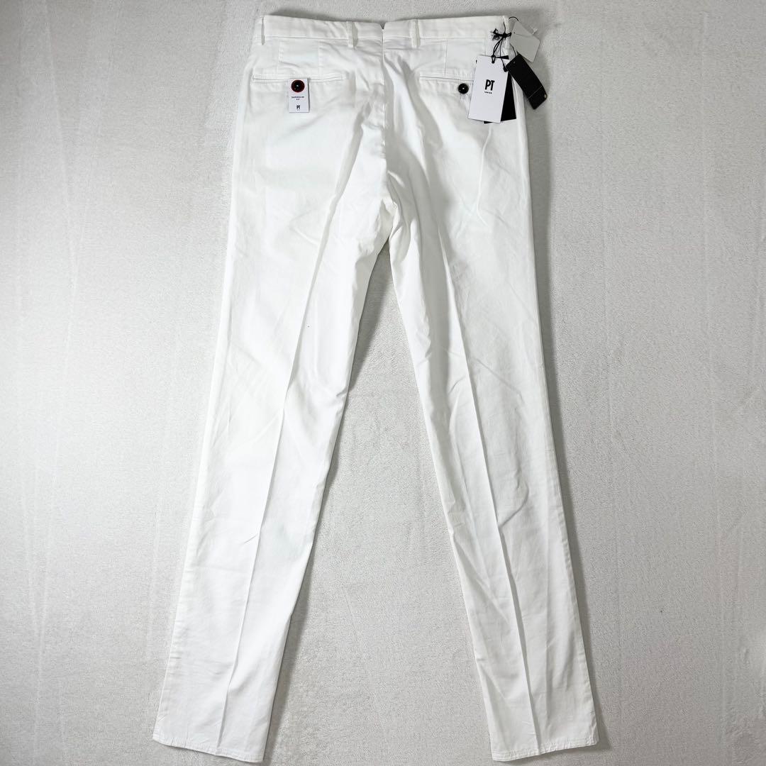 タグ付き未使用品 PT TORINO 白パンツ スリムフィット 46 チノ