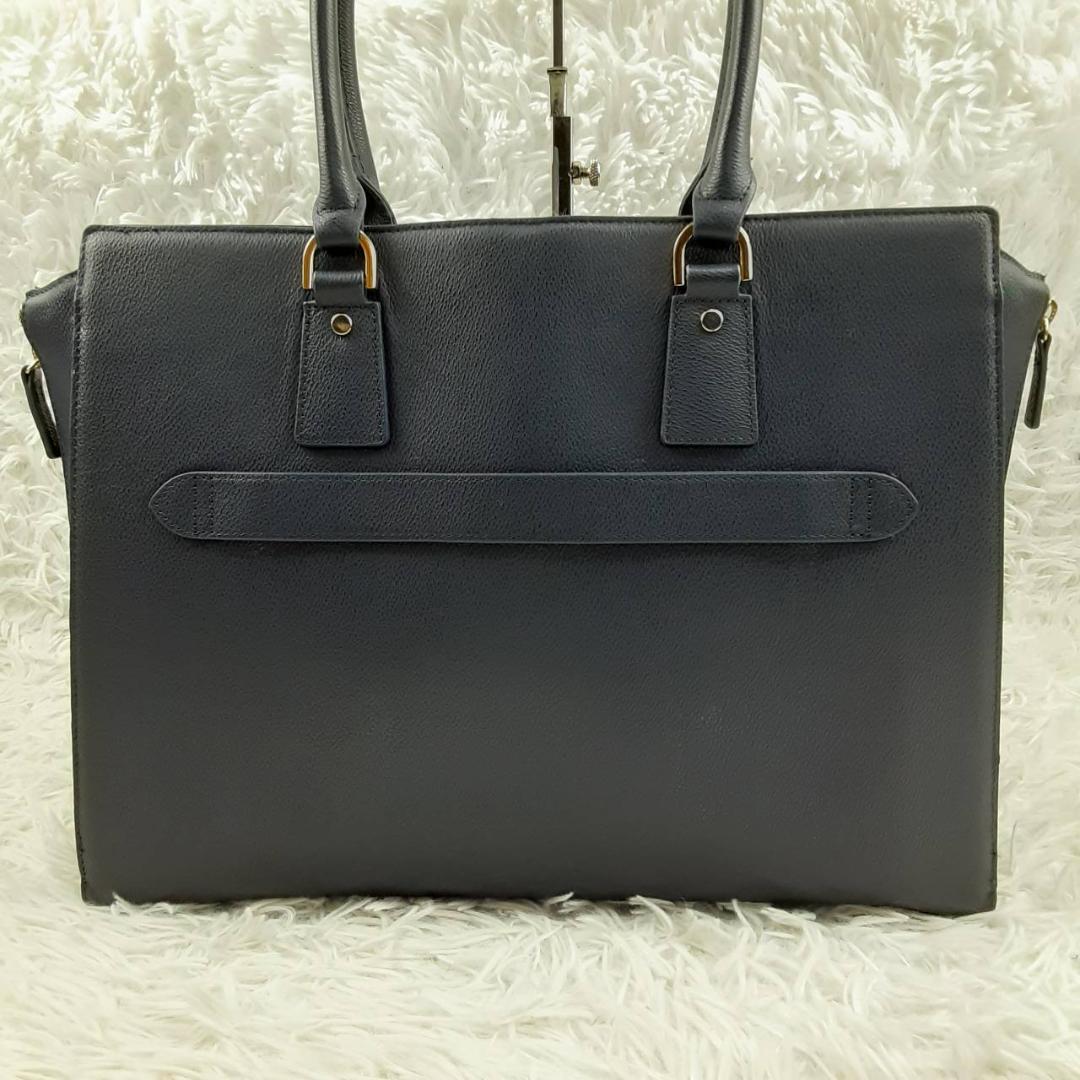 極美品◎ace. エース ビジネストートバッグ ネイビー レディース 31912