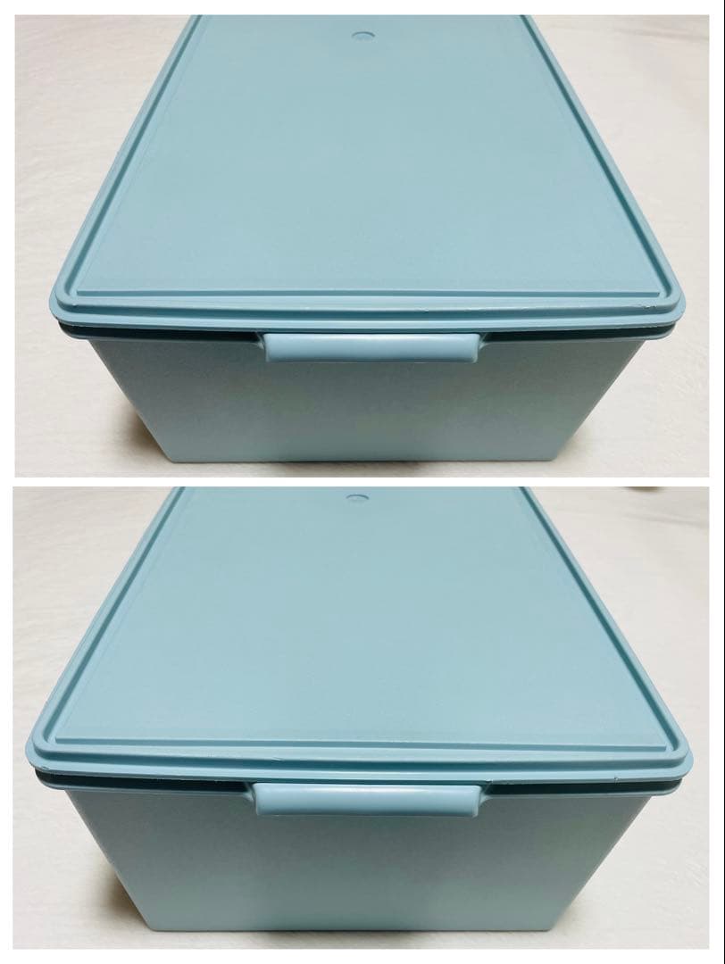 2個セット/送料込み/タッパーウェア/ディープ/ロング/スーパーケース/水色