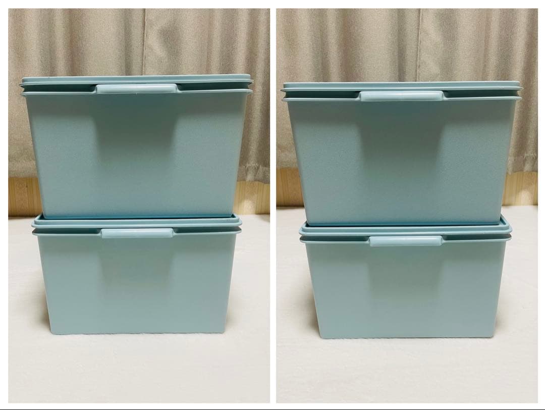 2個セット/送料込み/タッパーウェア/ディープ/ロング/スーパーケース/水色