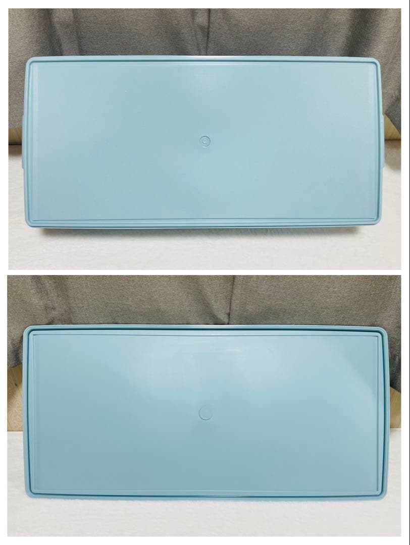 2個セット/送料込み/タッパーウェア/ディープ/ロング/スーパーケース/水色