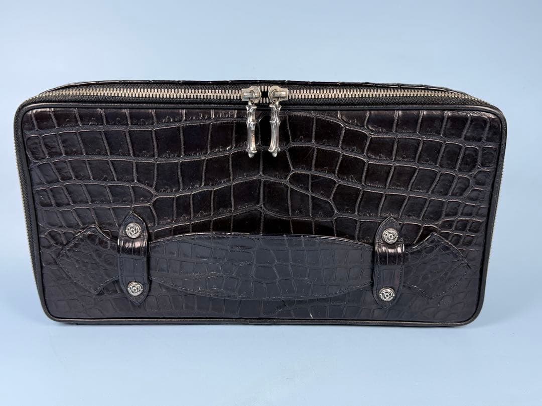 FUNNY製ポロサスクロコクラッチ ビジネスバッグ一点物