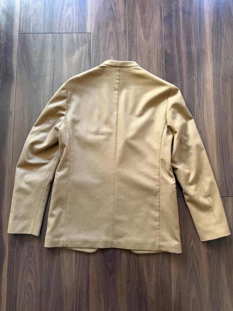 ウールフランネル カラーレス1Bジャケット FOX BROTHERS