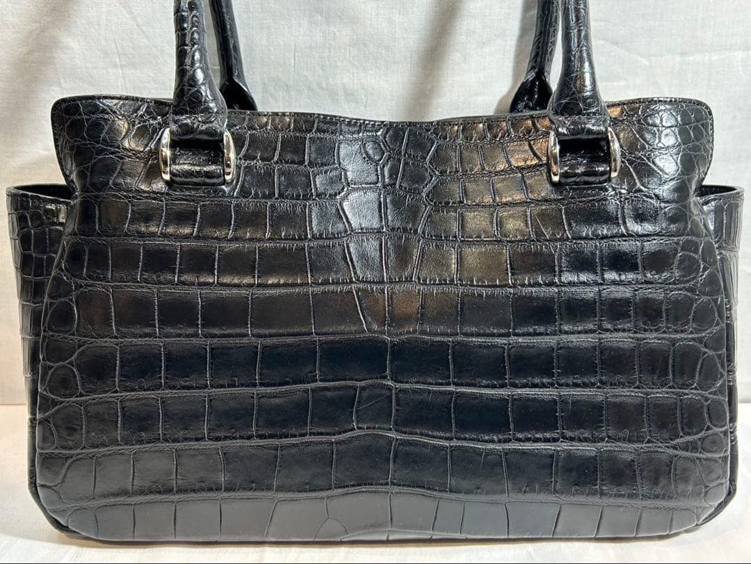 極美品 クロコダイル CROCODILE JRA バッグ マットクロコ ワニ革