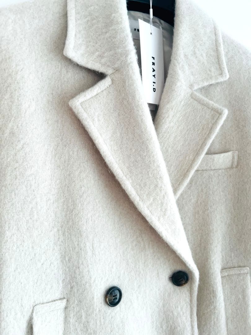 専用[試着のみ]FRAY I.D オーバーサイズウールシャギージャコット 0