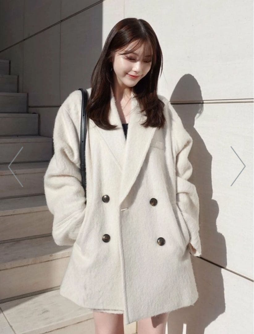 専用[試着のみ]FRAY I.D オーバーサイズウールシャギージャコット 0