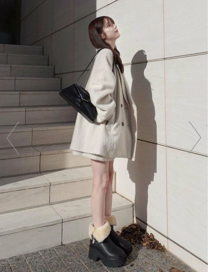 専用[試着のみ]FRAY I.D オーバーサイズウールシャギージャコット 0