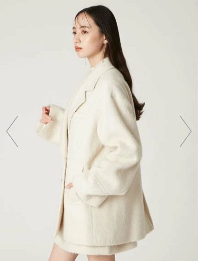 専用[試着のみ]FRAY I.D オーバーサイズウールシャギージャコット 0