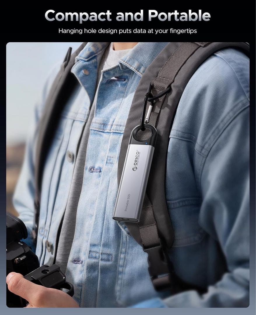 ポータブルSSD 金属合金製 2TB