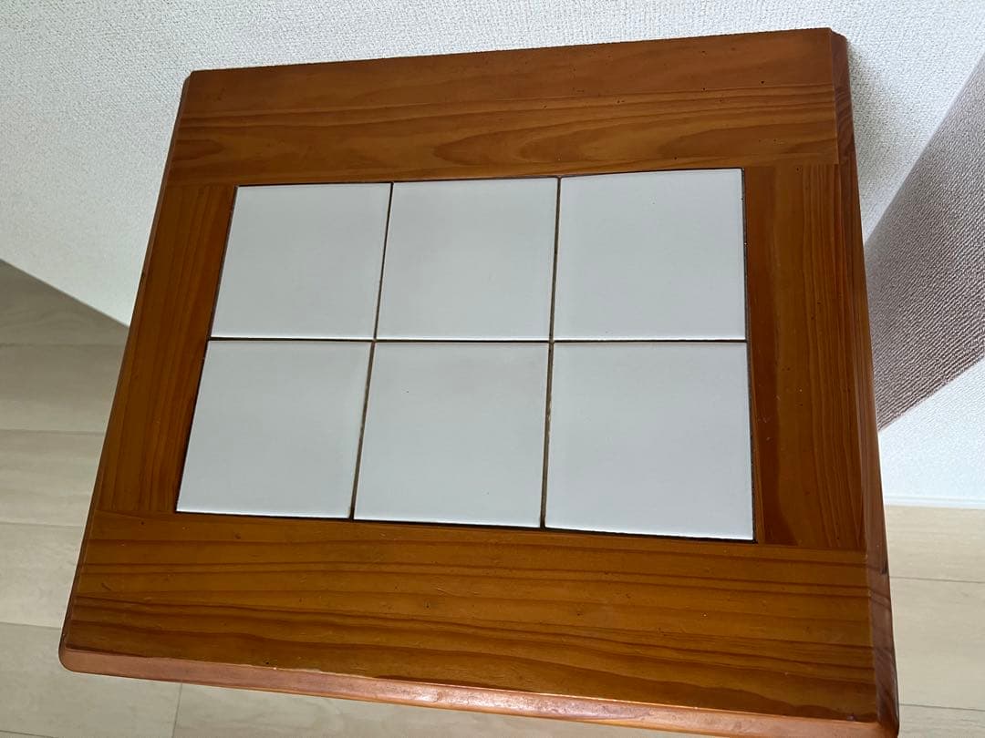 木製ごみ箱 タイル天板付き