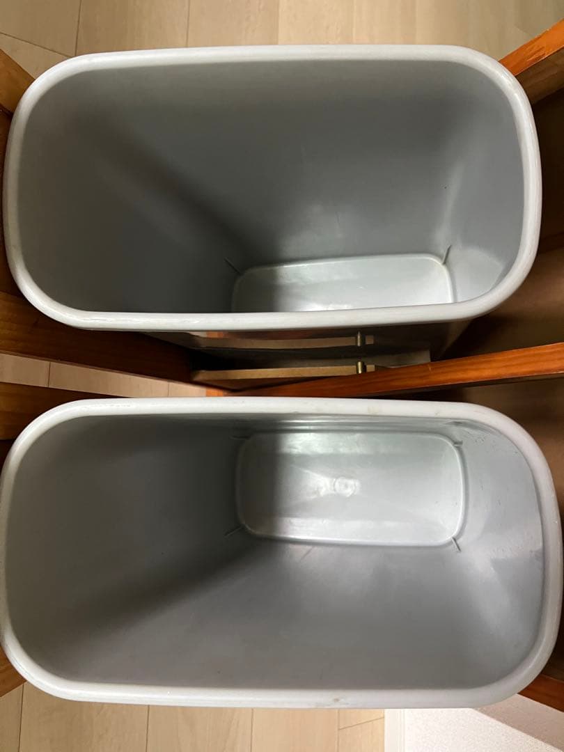 木製ごみ箱 タイル天板付き