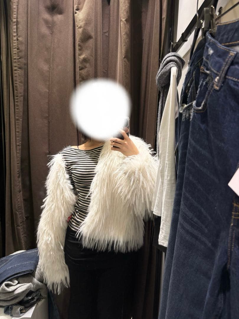 【2月限定販売】zara zwシャギー　フェイクファージャケット