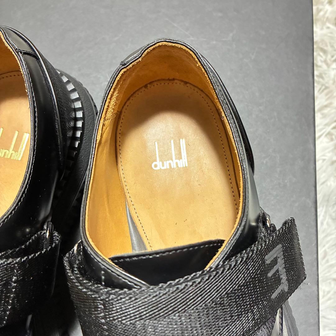 【美品】dunhill 本革 ベルクロ BLACK〈定価146,300円〉