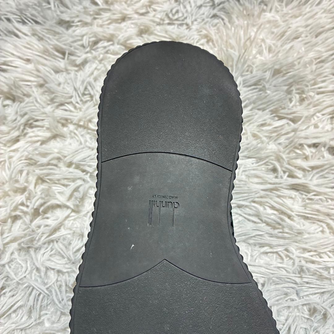 【美品】dunhill 本革 ベルクロ BLACK〈定価146,300円〉