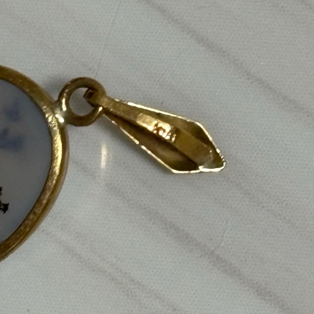 k18アケイト天然石チャーム