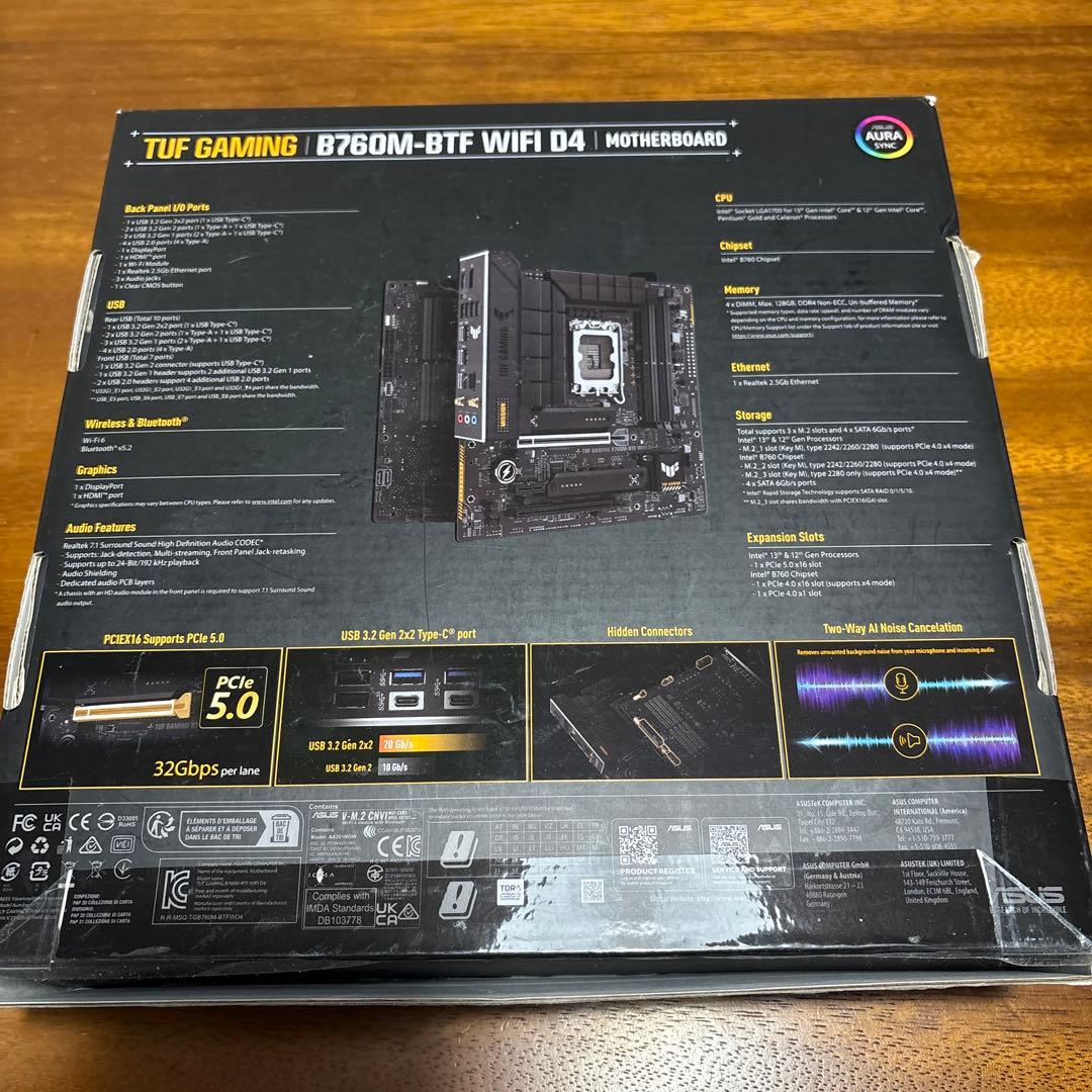 ASUS B760M-BTF WIFI D4 マザーボード