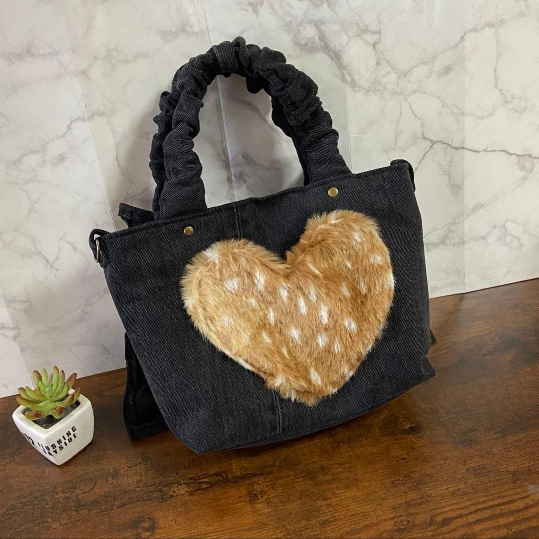 ゆ*ら様 コヤンイサムチョン デニムリメイク フリルバッグ ハンドメイド