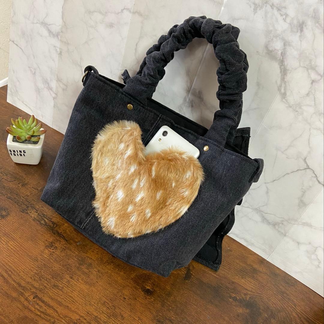 ゆ*ら様 コヤンイサムチョン デニムリメイク フリルバッグ ハンドメイド