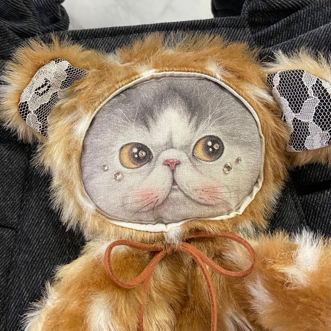 ゆ*ら様 コヤンイサムチョン デニムリメイク フリルバッグ ハンドメイド