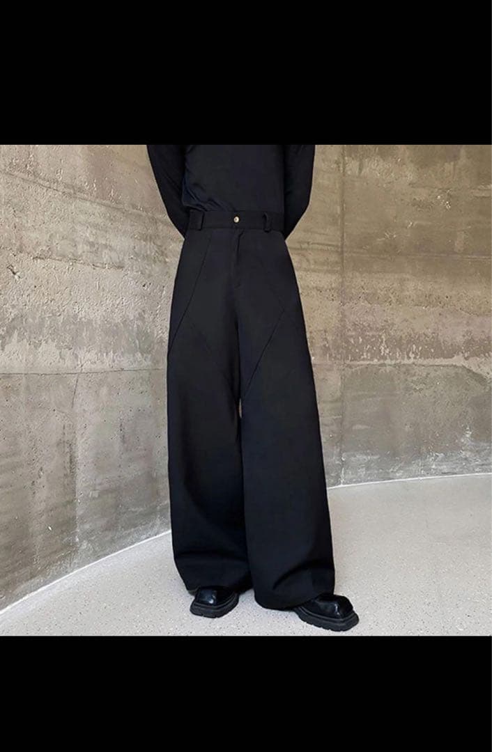 変形ワイドパンツ　モード　テック　深水光太