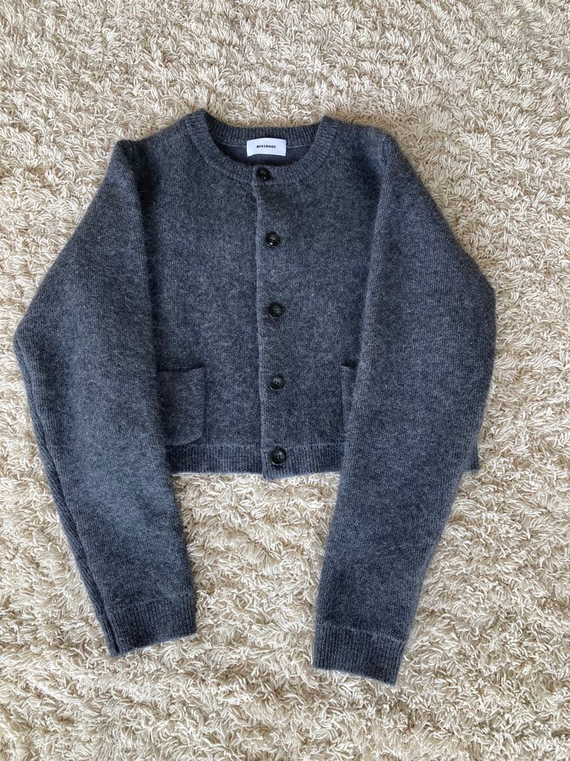 MIESROHE シャギーコンパクトカーディガン