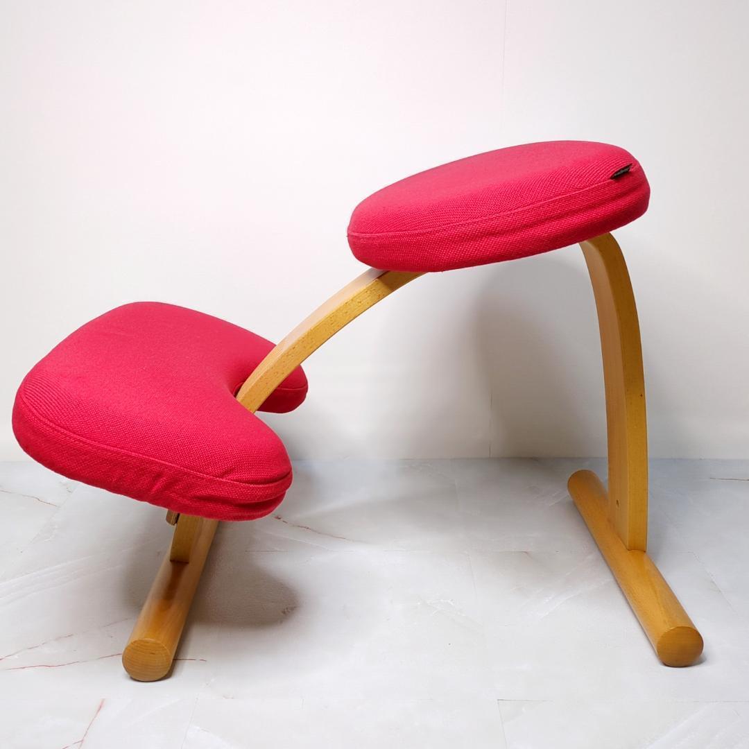 サカモトハウス バランスチェア イージー 姿勢矯正椅子 バランスラボ レッド